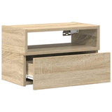 Comodini a Muro 2 pz Rovere Sonoma 45x26x28,5 cm