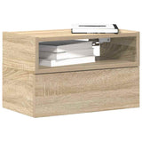 Comodini a Muro 2 pz Rovere Sonoma 45x26x28,5 cm