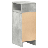 Comodini 2 pz con Cassetto Grigio Cemento 25x31x66 cm