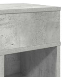 Comodini 2 pz con Cassetto Grigio Cemento 25x31x66 cm