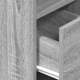 Comodino con Cassetto Grigio Sonoma 25x31x66 cm