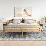 Comodini 2 pz con Cassetto Rovere Artigianale 25x31x66 cm