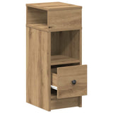 Comodini 2 pz con Cassetto Rovere Artigianale 25x31x66 cm