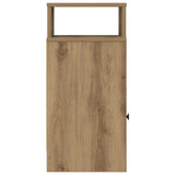 Comodini 2 pz con Cassetto Rovere Artigianale 25x31x66 cm