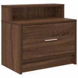 Comodini con Cassetto 2 pz Rovere Marrone 51x31x47 cm