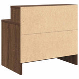 Comodini con Cassetto 2 pz Rovere Marrone 51x31x47 cm