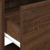 Comodini con Cassetto 2 pz Rovere Marrone 51x31x47 cm