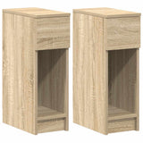 Comodini con Cassetto 2 pz Rovere Sonoma 20x36x60 cm