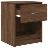 Comodini 2 pz con Cassetto Rovere Marrone 40x34x50 cm