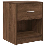 Comodini 2 pz con Cassetto Rovere Marrone 40x34x50 cm