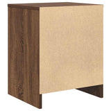 Comodini 2 pz con Cassetto Rovere Marrone 40x34x50 cm
