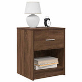 Comodini 2 pz con Cassetto Rovere Marrone 40x34x50 cm