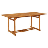 Set da Pranzo da Giardino 7pz 180x90x75cm Legno Massello Acacia