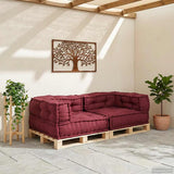 Divano Modulare a 2 Posti Marrone Rossiccio 140x70x36 in Tessuto