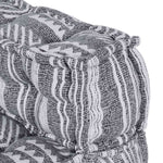Pouffe Rigato Grigio 70 x 70 x 54 cm Tessuto