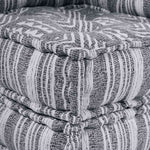 Pouffe Rigato Grigio 70 x 70 x 54 cm Tessuto