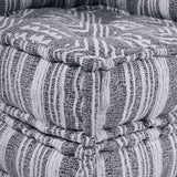Pouffe Rigato Grigio 70 x 70 x 54 cm Tessuto