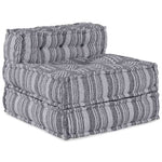 Pouffe Rigato Grigio 70 x 70 x 54 cm Tessuto