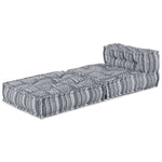 Pouffe Rigato Grigio 70 x 70 x 54 cm Tessuto