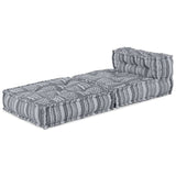 Pouffe Rigato Grigio 70 x 70 x 54 cm Tessuto