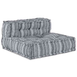 Pouffe Rigato Grigio 70 x 70 x 54 cm Tessuto