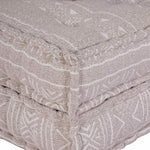 Pouffe Geometrico Marrone chiaro 70 x 70 x 54 cm Tessuto
