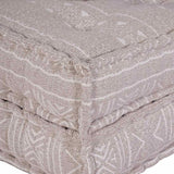 Pouffe Geometrico Marrone chiaro 70 x 70 x 54 cm Tessuto