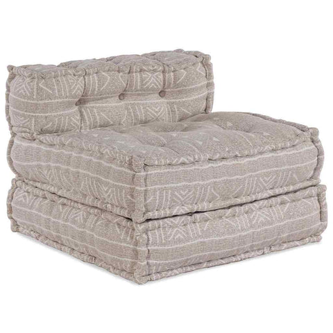 Pouffe Geometrico Marrone chiaro 70 x 70 x 54 cm Tessuto