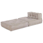 Pouffe Geometrico Marrone chiaro 70 x 70 x 54 cm Tessuto