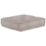 Pouffe Geometrico Marrone chiaro 70 x 70 x 54 cm Tessuto