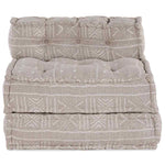 Pouffe Geometrico Marrone chiaro 70 x 70 x 54 cm Tessuto