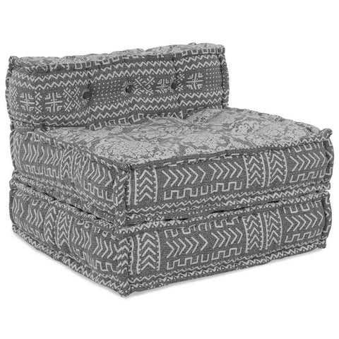 Pouffe Geometrico Grigio chiaro 70 x 70 x 54 cm Tessuto