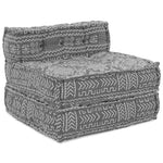 Pouffe Geometrico Grigio chiaro 70 x 70 x 54 cm Tessuto