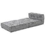 Pouffe Geometrico Grigio chiaro 70 x 70 x 54 cm Tessuto