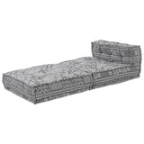 Pouffe Geometrico Grigio chiaro 70 x 70 x 54 cm Tessuto