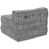 Pouffe Geometrico Grigio chiaro 70 x 70 x 54 cm Tessuto