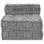 Pouffe Geometrico Grigio chiaro 70 x 70 x 54 cm Tessuto