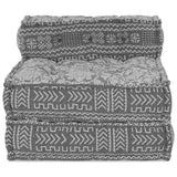 Pouffe Geometrico Grigio chiaro 70 x 70 x 54 cm Tessuto