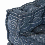 Pouffe Geometrico Indaco 70 x 70 x 54 cm Tessuto