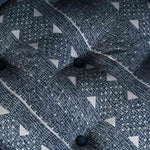 Pouffe Geometrico Indaco 70 x 70 x 54 cm Tessuto