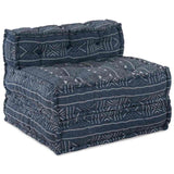 Pouffe Geometrico Indaco 70 x 70 x 54 cm Tessuto