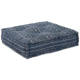 Pouffe Geometrico Indaco 70 x 70 x 54 cm Tessuto