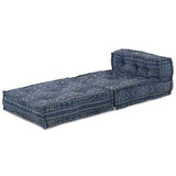 Pouffe Geometrico Indaco 70 x 70 x 54 cm Tessuto