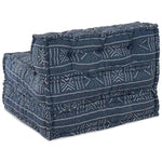 Pouffe Geometrico Indaco 70 x 70 x 54 cm Tessuto