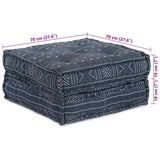 Divano modulare Stampa Indigo 70 x 70 x 36 cm Tessuto