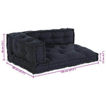 Cuscino per Divano Pallet 3 pcs Antracite Tessuto