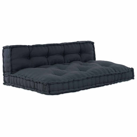 Cuscino per Divano Pallet 2 pcs Antracite Tessuto