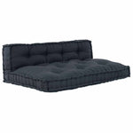 Cuscino per Divano Pallet 2 pcs Antracite Tessuto