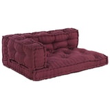 Cuscino per Divano Pallet 3 pcs Bordeaux Tessuto