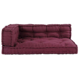 Cuscino per Divano Pallet 3 pcs Bordeaux Tessuto